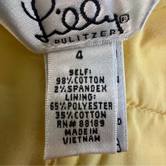 NWT 🍋 Lilly Pulitzer Lemon Sorbet Color Size 4. Cotton Corduroy super soft - Picture 7 of 10